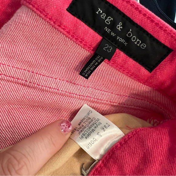 Rag & Bone Jean in Bull Pink - Picture 7 of 7